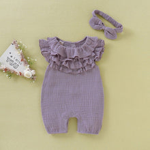 Load image into Gallery viewer, Ruffled Romper with Headband
