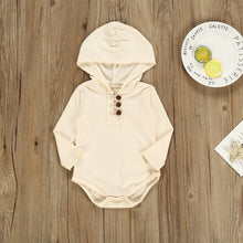 Load image into Gallery viewer, Button Hoodie Romper (Multiple Colors)
