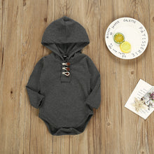 Load image into Gallery viewer, Button Hoodie Romper (Multiple Colors)
