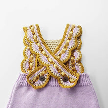 Load image into Gallery viewer, Knitted Lavender Romper
