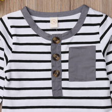Load image into Gallery viewer, Button Up Striped Onesie
