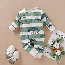 Load image into Gallery viewer, Striped Dinosaur Onesie
