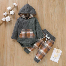 Load image into Gallery viewer, Plaid Hoodie and Pants Outfit
