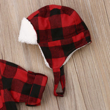 Load image into Gallery viewer, Plaid Jumpsuit with Matching Hat
