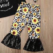 Load image into Gallery viewer, Sassy Little Soul Floral Leopard Print Outfit
