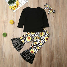 Load image into Gallery viewer, Sassy Little Soul Floral Leopard Print Outfit
