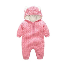 Load image into Gallery viewer, Rabbit Ear Knitted Romper
