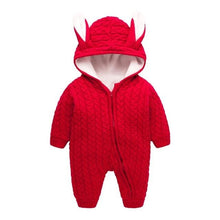 Load image into Gallery viewer, Rabbit Ear Knitted Romper
