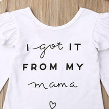 Load image into Gallery viewer, Baby Girl I Got it From My Mama Leopard Print Outfit
