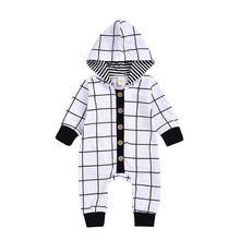 Load image into Gallery viewer, Plaid Button Hooded Romper (Multiple Colors)
