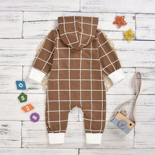 Load image into Gallery viewer, Plaid Button Hooded Romper (Multiple Colors)

