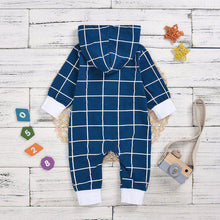 Load image into Gallery viewer, Plaid Button Hooded Romper (Multiple Colors)
