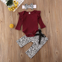 Load image into Gallery viewer, Baby Girl Leopard Print Outfits
