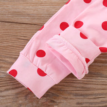 Load image into Gallery viewer, Baby Girl Pink Polka Dot Giraffe Outfit
