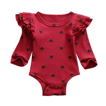Load image into Gallery viewer, Ruffled Heart Onesies

