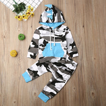 Load image into Gallery viewer, Baby Boy Camouflage Dinosaur Sweatsuit
