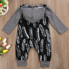 Load image into Gallery viewer, Hooded Feather Romper (Short or Long Sleeve)
