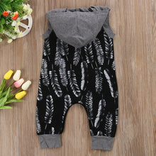 Load image into Gallery viewer, Hooded Feather Romper (Short or Long Sleeve)
