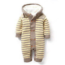 Load image into Gallery viewer, Striped Winter Knitted Romper (Multiple Colors)
