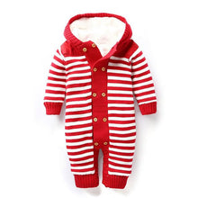 Load image into Gallery viewer, Striped Winter Knitted Romper (Multiple Colors)
