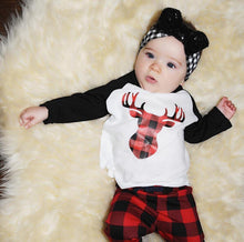 Load image into Gallery viewer, Plaid Deer Outfit
