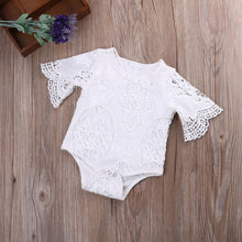 Load image into Gallery viewer, Long Sleeve Lace Romper Baby Girl Outfit
