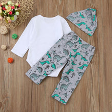 Load image into Gallery viewer, Raawr Dinosaur Romper Pants Outfit

