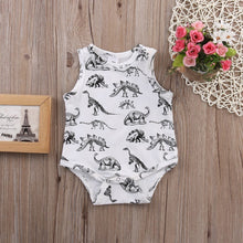 Load image into Gallery viewer, Sleeveless Dinosaur Onesie
