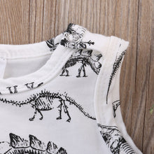 Load image into Gallery viewer, Sleeveless Dinosaur Onesie
