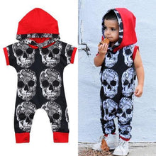 Load image into Gallery viewer, Hooded Skull Romper
