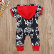 Load image into Gallery viewer, Hooded Skull Romper
