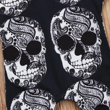 Load image into Gallery viewer, Hooded Skull Romper
