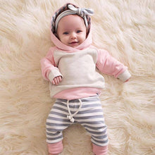 Load image into Gallery viewer, Girls Striped Winter Outfit
