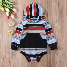 Load image into Gallery viewer, Striped Hoodie Romper
