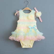 Load image into Gallery viewer, Summer Lace Tutu Dress with Matching Headband (Multiple Colors)
