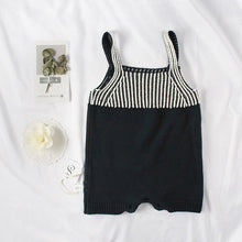 Load image into Gallery viewer, Knitted Striped Romper
