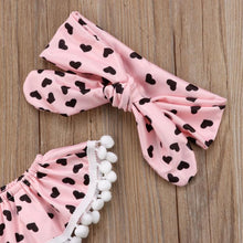 Load image into Gallery viewer, Tassel Heart Romper Matching Headband
