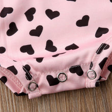 Load image into Gallery viewer, Tassel Heart Romper Matching Headband
