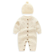 Load image into Gallery viewer, Knitted Romper with Hat (Multiple Colors)
