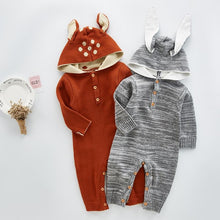 Load image into Gallery viewer, Knitted Animal Rompers
