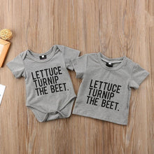 Load image into Gallery viewer, Lettuce Turnip Beet Matching T-shirt and Onesie
