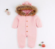 Load image into Gallery viewer, Knitted Fur Sweater Romper (Multiple Colors)
