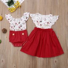 Load image into Gallery viewer, Sister Matching Floral Romper Dress
