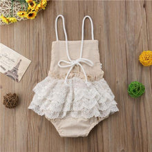 Load image into Gallery viewer, Sleeveless Laced Ruffle Romper
