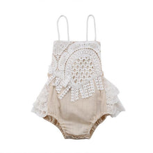 Load image into Gallery viewer, Sleeveless Laced Ruffle Romper
