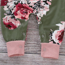 Load image into Gallery viewer, Green &amp; Pink Floral Onesie
