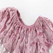 Load image into Gallery viewer, Lace Velvet Romper
