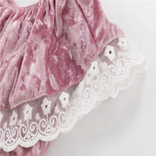 Load image into Gallery viewer, Lace Velvet Romper
