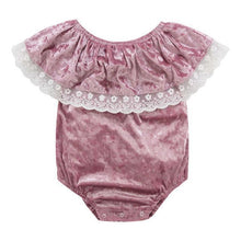 Load image into Gallery viewer, Lace Velvet Romper
