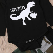 Load image into Gallery viewer, Love Bites Romper Camouflage Pants Outfit
